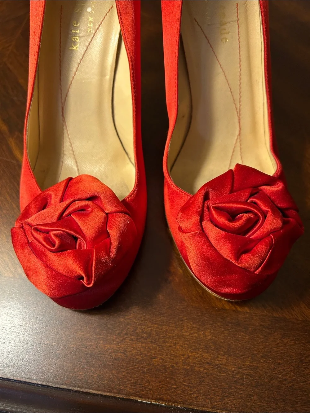 kate spade Silk Rose Knot Heels